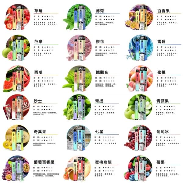 OBI一次性-4.png obi8000 拋棄式 抽完就丟 一次性 電子煙 6500